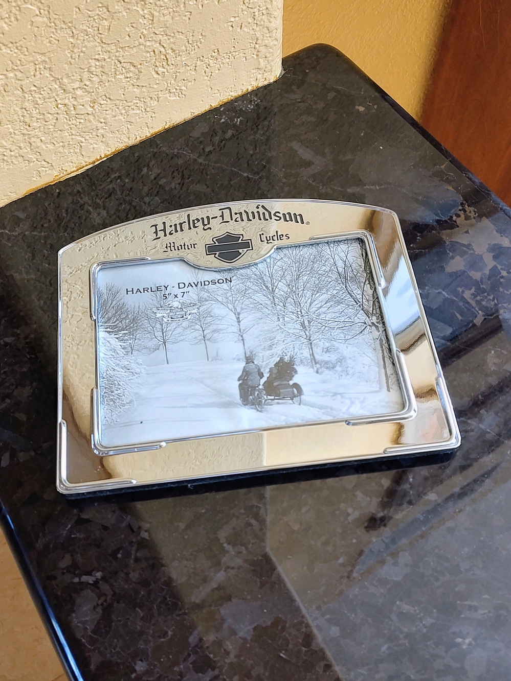 Harley-Davidson Silver Picture Frame - Chrome Finish